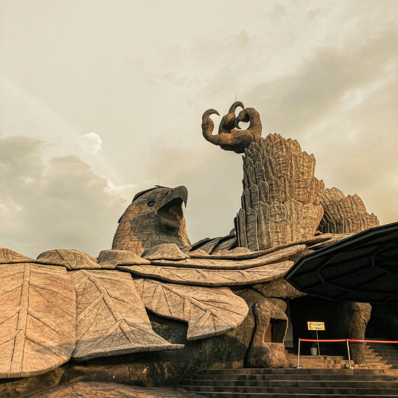 World's largest bird statue at Jatayu Earth Center Kerala